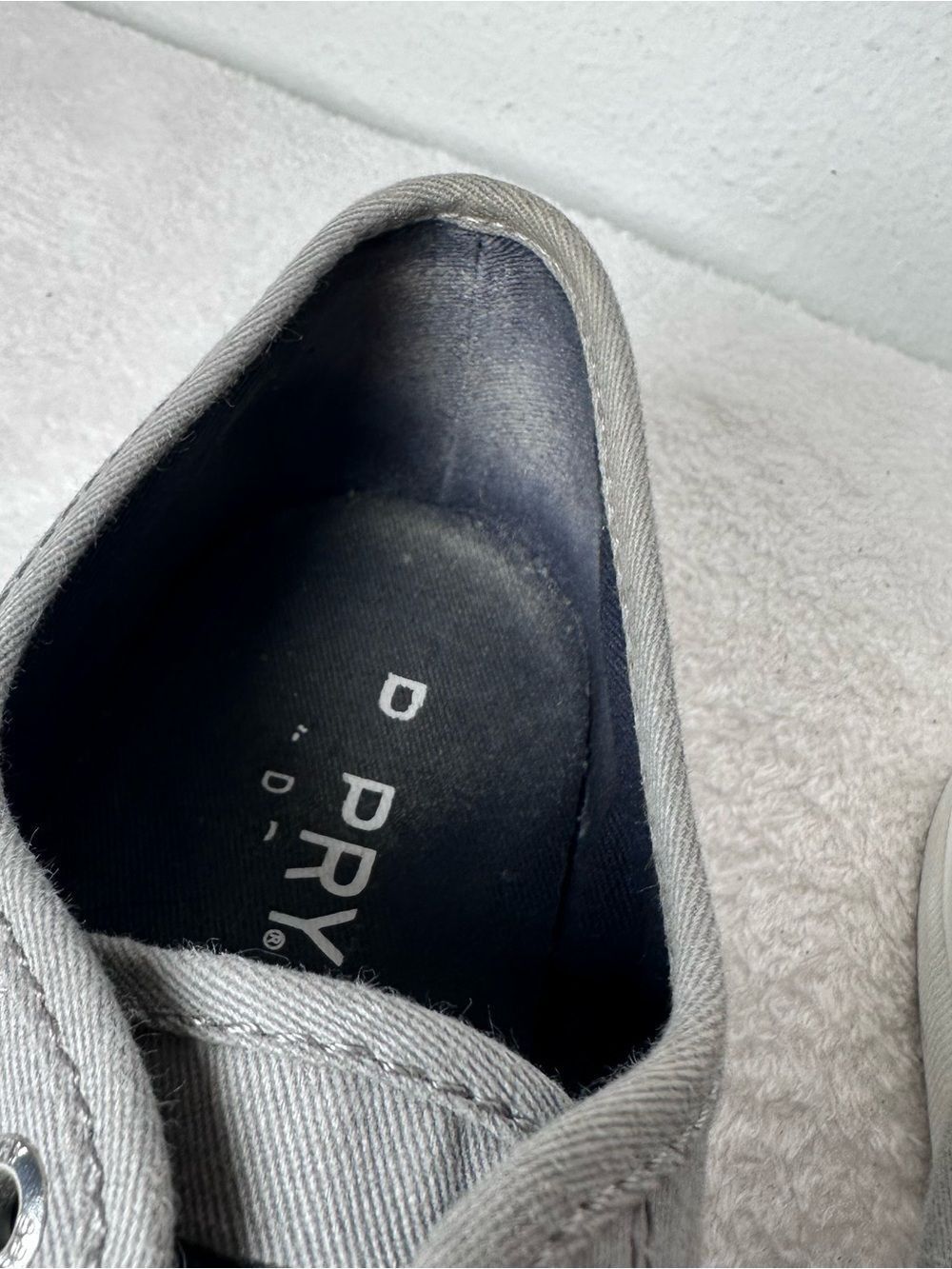 Sperry Top-Sider Pier View Gray Canvas Low-Top Sneakers with Tan Laces Size 7.5 - Picture 9 of 12